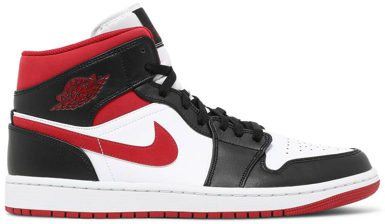 Air Jordan 1 Mid Black Gym Red 554724-122